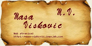 Maša Višković vizit kartica